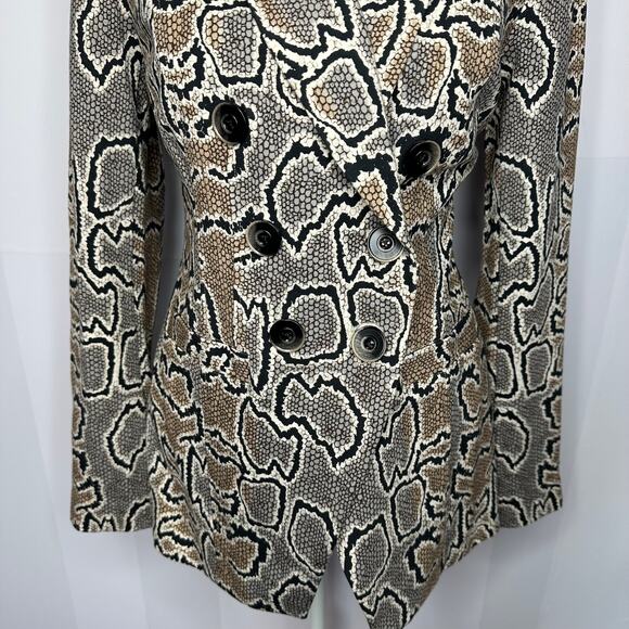 CAbi Python 3733 Snakeskin Print Blazer Jacket Size 0 - Fits Oversized - Picture 4 of 9